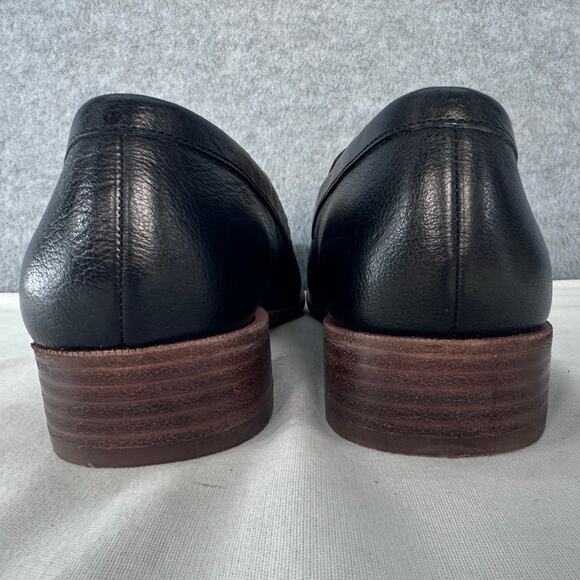 Madewell Women's sz 9.5 Frances Loafer Black Leather Classic Old Money Comfort - Picture 5 of 11